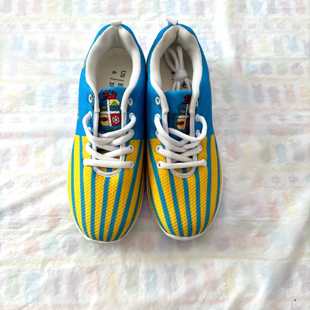 NWOT Aruba Special Sneakers Blue and Yellow Athletic Sneakers SZ 6 - Picture 10 of 13